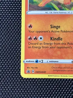 Flareon SWSH041 Sword & Shield Black Star Promo Holo Rare Pokemon TCG Near Mint - Image 5