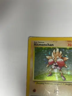 Pokemon TCG Hitmonchan Base Set 7/102 Holo 1999-2000 Wizards Base Set Damaged - Image 5