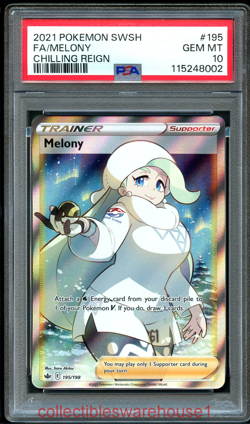 Pokemon Chilling Reign Melony 195 PSA 10 - Image 1