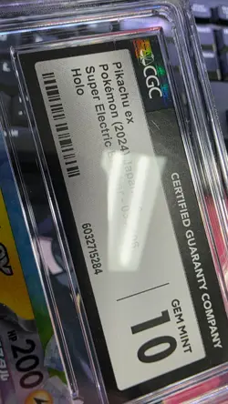 2024 Pokemon Super Electric Breaker Pikachu EX 033/106 Japanese Holo Rare CGC 10 - Image 4