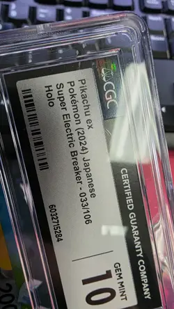 2024 Pokemon Super Electric Breaker Pikachu EX 033/106 Japanese Holo Rare CGC 10 - Image 5