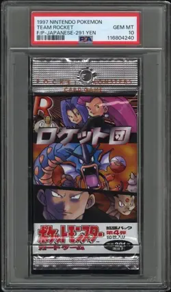 PSA 10 Team Rocket Japanese Pokemon Booster Pack 291 - Image 1