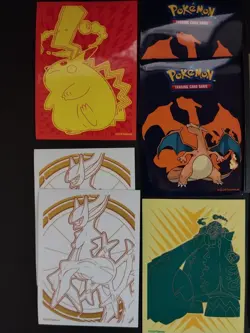 Pokemon Card sleeve Lot of 13 Total card sleeves Pikachu Eevee Charizard - Image 2