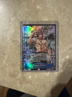 One Piece Card Game Carrying On His Will Portgas.D.Ace OP13-119 SEC Manga! - Image 1