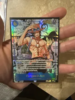 One Piece Card Game Carrying On His Will Portgas.D.Ace OP13-119 SEC Manga! - Image 2