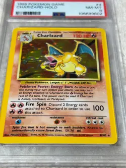 1999 Pokemon Base Set Charizard Holo #4/102 PSA 8 NM-MT - Iconic Vintage Card! - Image 4