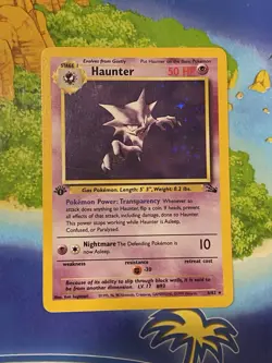 Pokemon TCG Haunter 1st Edition Holo Card Fossil, 6/62, Holographic Rare - Image 1