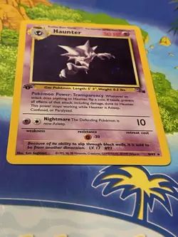 Pokemon TCG Haunter 1st Edition Holo Card Fossil, 6/62, Holographic Rare - Image 2
