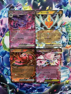 Pokemon TCG Mega Evolution Phantasmal Flames EX X4 Cards Bundle Near Mint - Image 1