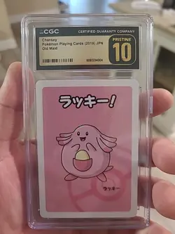 2019 Pokemon Playing Card Old Maid Chansey, Perfect CGC 10 Pristine, Japanese - Image 1