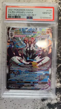 PSA 10 Rapid Strike Urshifu VMAX 170/163 SWSH Battle Styles Pokemon Card - Image 1