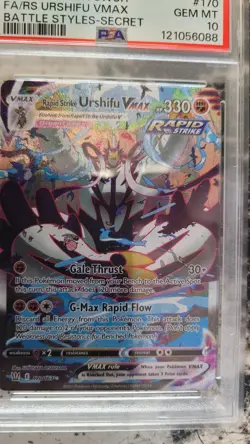 PSA 10 Rapid Strike Urshifu VMAX 170/163 SWSH Battle Styles Pokemon Card - Image 2