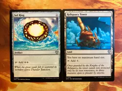 MTG 1 x Sol Ring and 1 x Reliquary Tower Commander: Outlaws of Thunder Junction! - Image 1