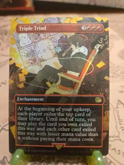 MTG Triple Triad Final Fantasy Foil Borderless Rare NM - Image 1