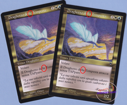2X Tempest Drake Italian Mtg MISPRINT. Same card but 2 different names - Image 1