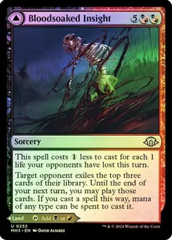 Bloodsoaked Insight Sanguine Morass FOIL 0252 Uncommon Modern Horizons MH3 MTG - Image 1