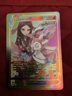 Pokemon TCG Sylveon V TG14/TG30 Metal: Brilliant Stars Trainer Rainbow Fan Art - Image 3