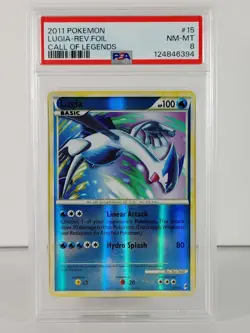 Lugia - POKEMON - Call of Legends - #15 - Reverse Holo - 2011 - PSA 8 - Image 1