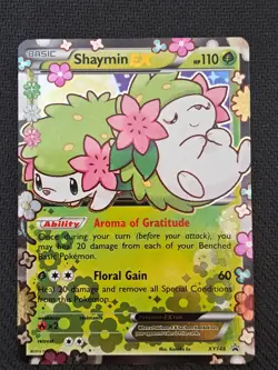 2016 Shaymin Ex XY148 Pokemon Black Star Promo Full Art Holo Rare - Image 1