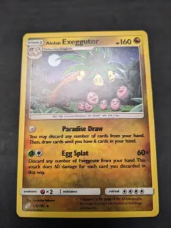Alolan Exeggutor - 115/160 - Pokemon TCG - SM - Team Up - MISPRINT - MP - Image 2