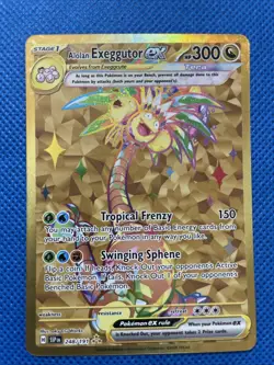 Pokemon Alolan Exeggutor ex 248/191 Sv08: Surging Sparks Gold Hyper Rare - Image 1