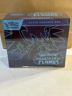 Phantasmal Flames Elite Trainer Box ETB Sealed Pokemon Mega Evolution - Image 1