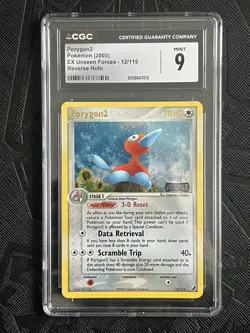 Pokemon TCG *STAMPED* CGC 9 Porygon 2 12/115 Unseen Forces Reverse Holo Slab - Image 1