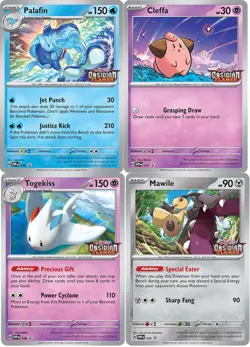 Pokemon Obsidian Flames Stamped Pre-Release 036 037 038 039 Promo Set Holo SVP - Image 1