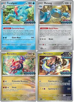 Pokemon Temporal Forces Stamped Pre-Release 089 090 091 092 Promo Set Holo SVP - Image 1