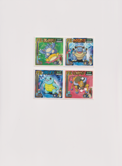 Amada DX 1998 Blastoise Squirtle Psyduck Tauros ERROR Sticker Pokemon Near Mint - Image 1