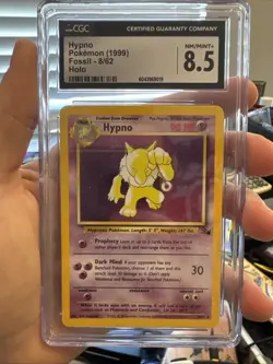 1999 Pokemon Fossil Holo Hypno #8 CGC 8.5 - Image 1