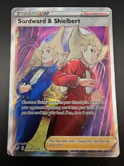Pokemon TCG-Sordward & Shielbert Silver Tempest Trainer Gallery TG28/TG30 - Image 1