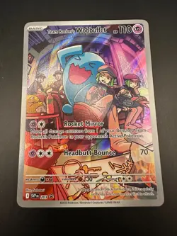Pokemon TCG Team Rocket's Wobbuffet SVP 203 Black Star Promo Destined Rivals - Image 1