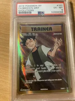 PSA 6 brock's grit full art evolutions 2016 XY Pokemon - Image 1
