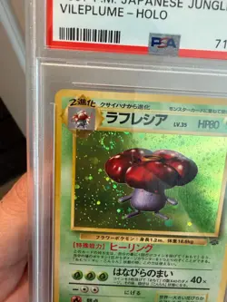1997 Vileplume Holo #45 Pokemon Japanese Jungle 045 PSA 9 *SWIRL!* - Image 3