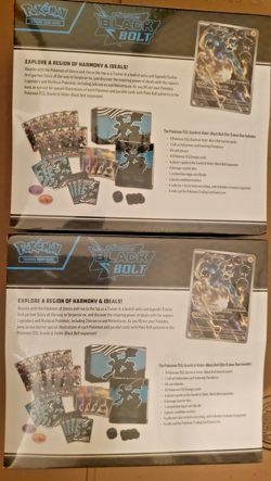 Pokemon TCG Black Bolt Elite Trainer Box ETB - LOT OF 2 - SEALED - Image 2