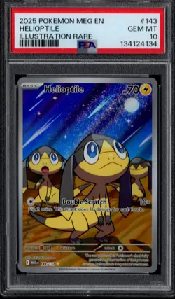 2025 POKEMON MEG EN-MEGA EVOLUTION ILLUSTRATION RARE #143 HELIOPTILE PSA 10 - Image 1