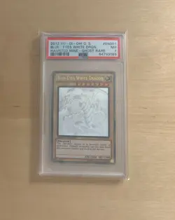 Yugioh PSA 7 NM-MT Blue-Eyes White Dragon GLD5-EN001 Gold Ghost Rare - Image 1