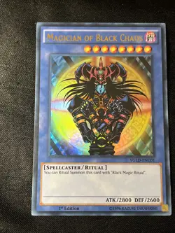 YuGiOh! Magician Of Black Chaos YGLD-ENC01 Ultra Rare 1st Edition - Image 1