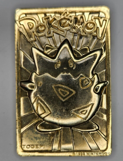 Vintage 1999 Nintendo Pokemon Togepi Burger King 23k Gold Plated Trading Card - Image 1
