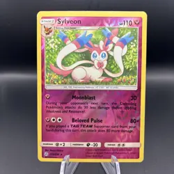 Pokemon Sylveon Reverse Holographic Card 155/236 Cosmic Eclipse Near Mint - Image 1