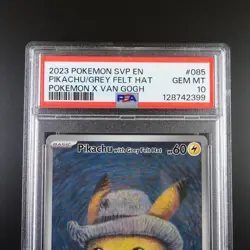 PSA 10 Pikachu with Grey Felt Hat SVP 085 Pokemon Van Gogh Graded Card - Image 2