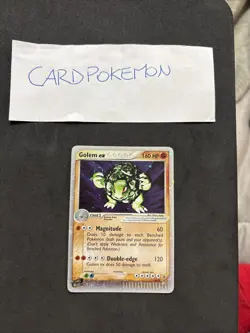 Pokemon Card Golem EX 91/97 EX Dragon-Eng-Holo-Swirl-exc! - Image 1