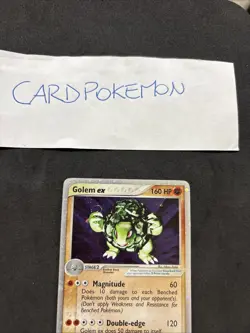 Pokemon Card Golem EX 91/97 EX Dragon-Eng-Holo-Swirl-exc! - Image 2