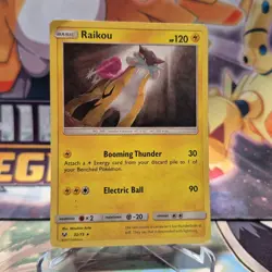 Raikou 32/73 Cracked Ice Shattered Holo Foil Shining Legends Pokemon Card - MP - Image 1