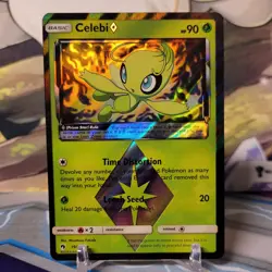 Celebi - 19/214 - Holo Rare Prism Star Lost Thunder Set - Pokemon Card - MP - Image 1