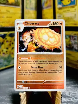 Cinderace 028/132 Reverse Holo Pokemon Trading Card 3D Shadow Box Handmade Art - Image 1