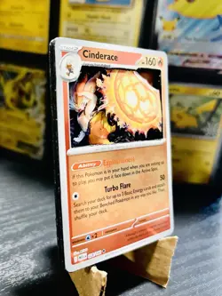 Cinderace 028/132 Reverse Holo Pokemon Trading Card 3D Shadow Box Handmade Art - Image 2