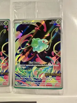 Bulbasaur - (Mega Evolution Stamped) 133/132 Sealed 3 Card Lot - Image 4
