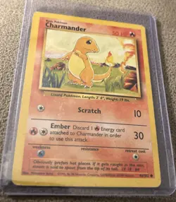 Pokemon Card Charmander 46/102 Base Set WOTC Vintage 1998 Lovely Condition - Image 2